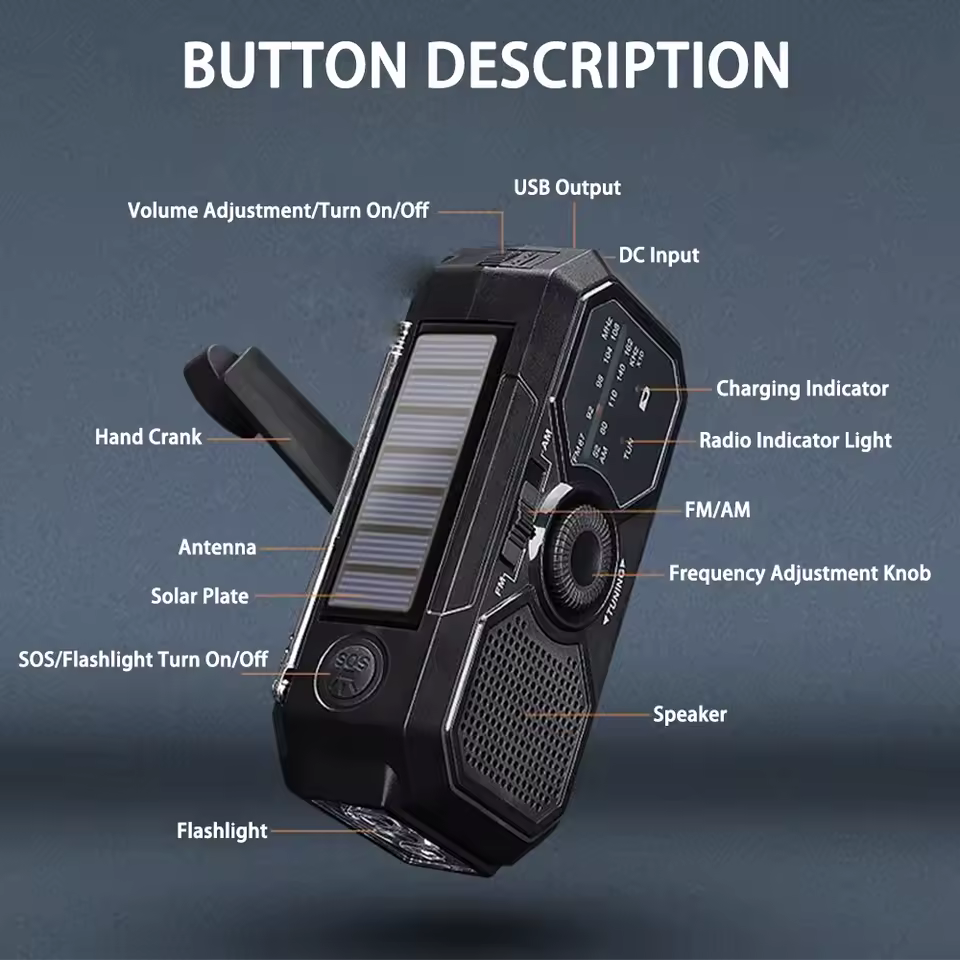 Solar Hand Crank Emergency Radio