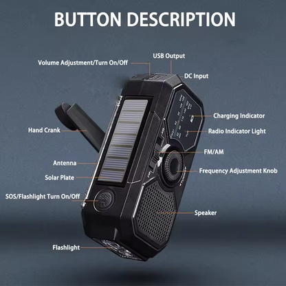 Solar Hand Crank Emergency Radio