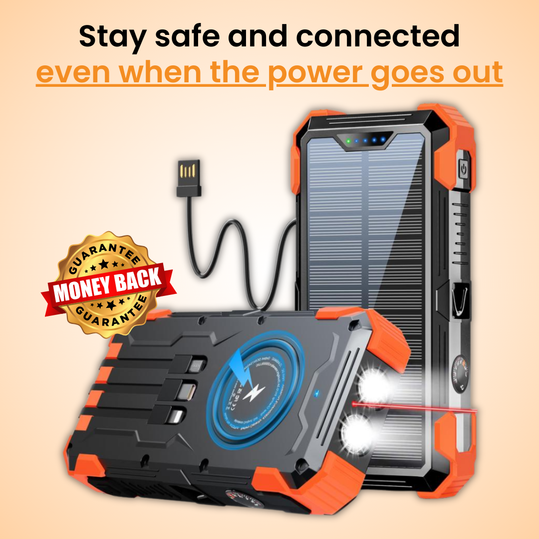 Solar Wireless Emergency Power Bank