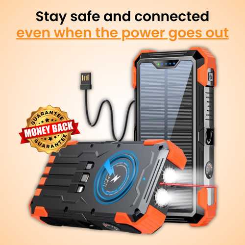 Solar Wireless Emergency Power Bank